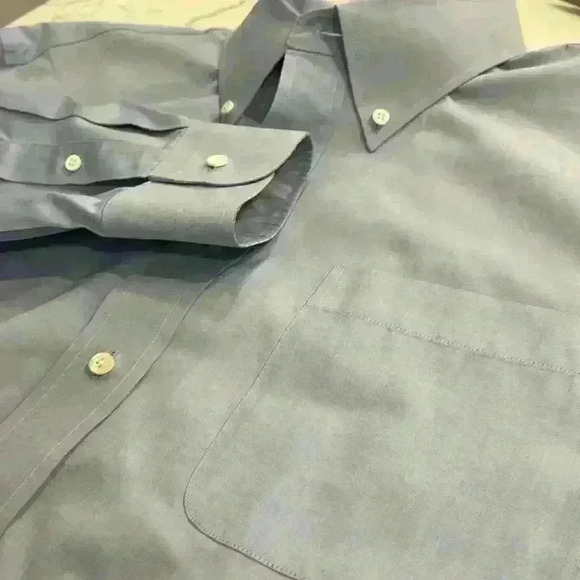 Nordstrom light blue men's button-down Classic Fit sz 18/36 - Picture 4 of 4